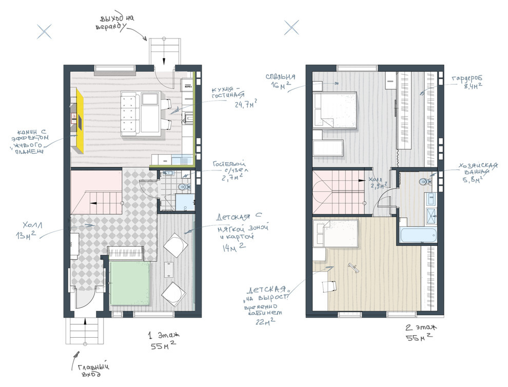 В гостях: Таунхаус как "экспериментальная коробочка" дизайнера