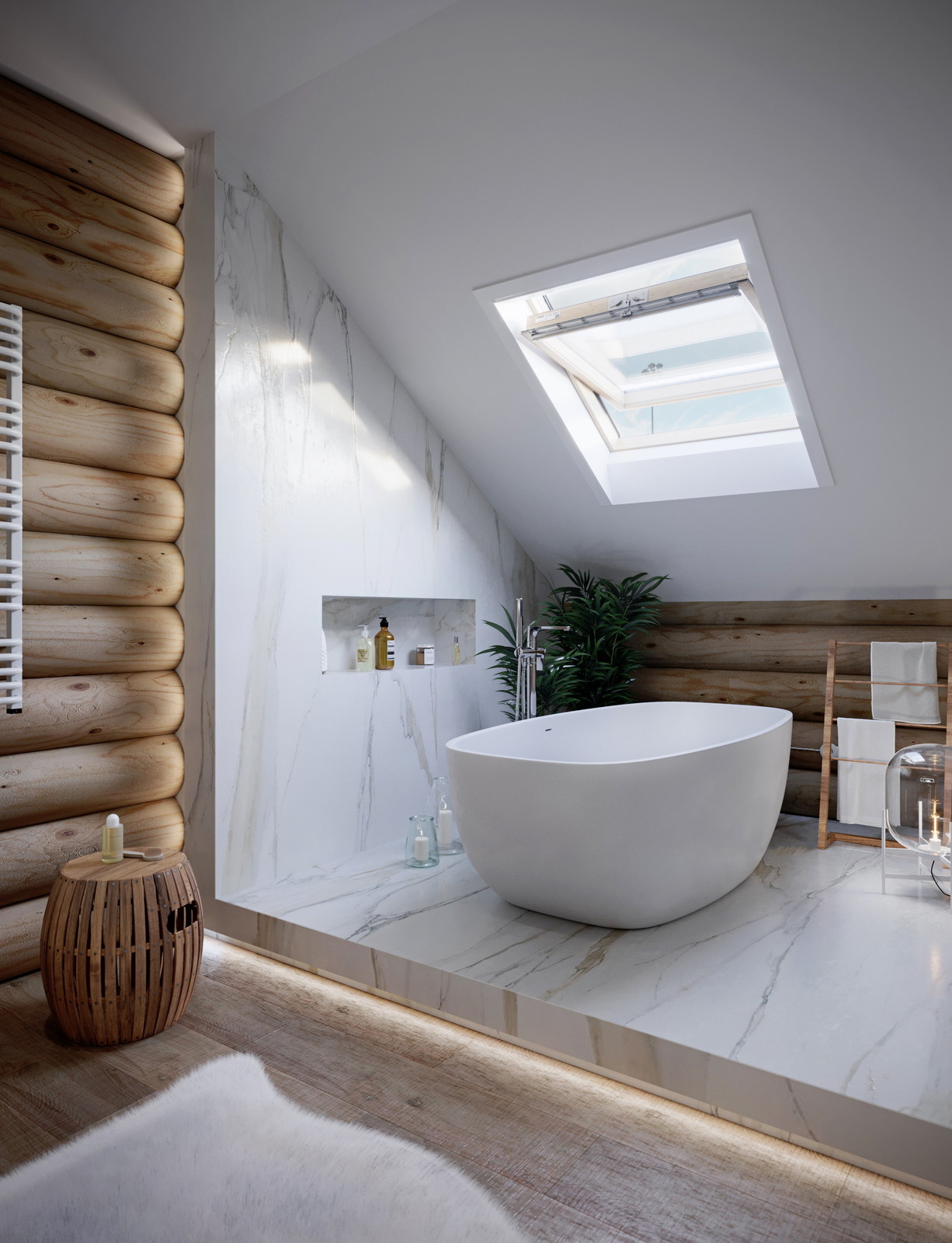 Baño y madera