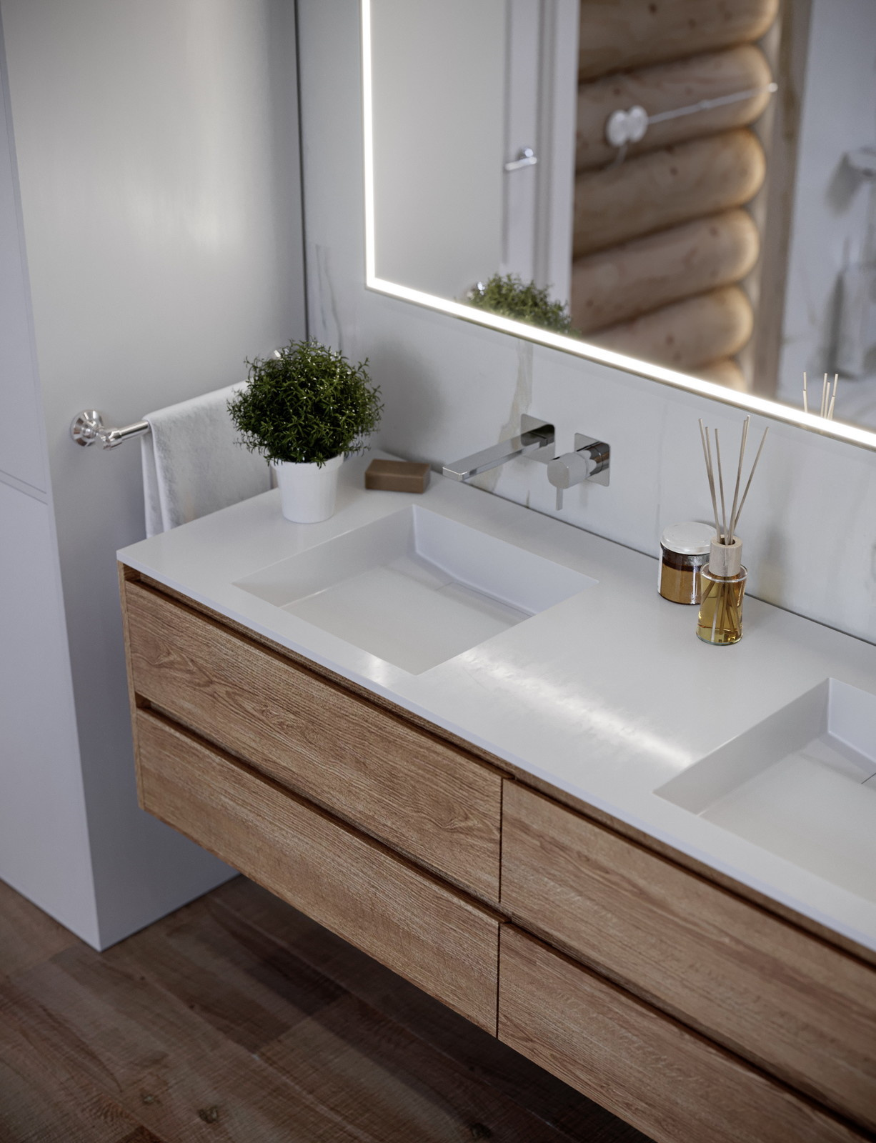 Baño y madera