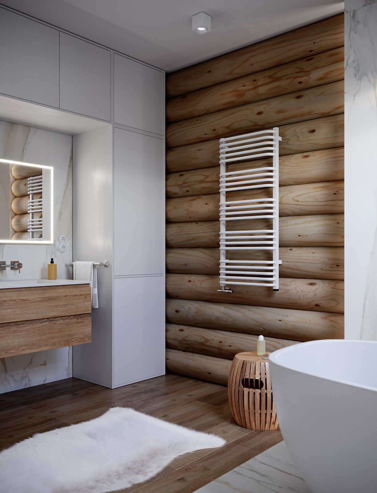 Baño y madera
