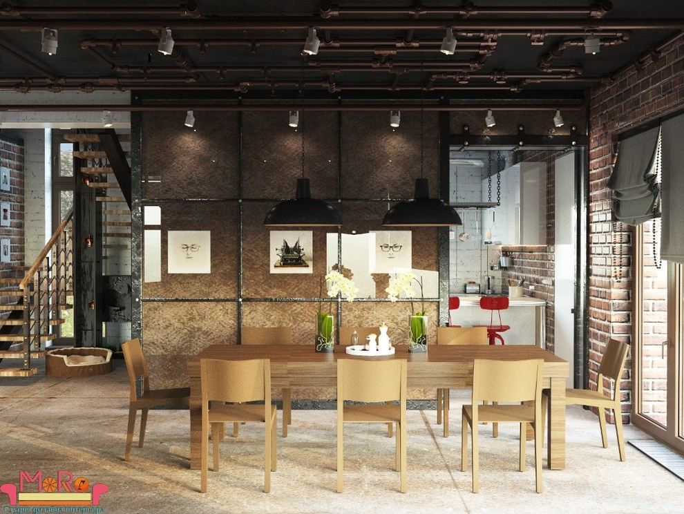 Коттедж 350м.кв, индустриальный лофт