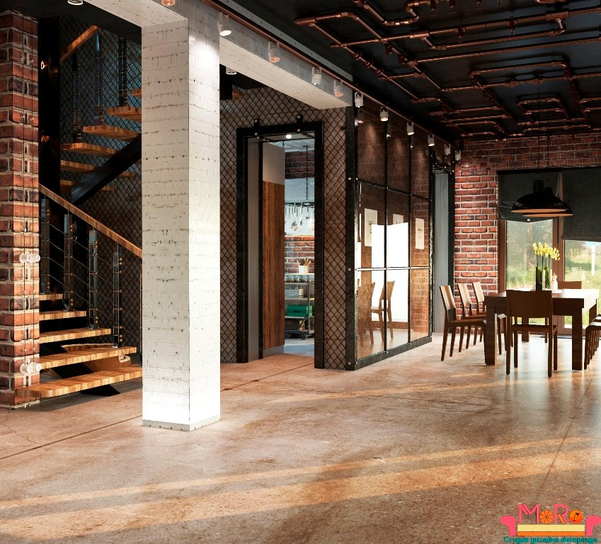 Коттедж 350м.кв, индустриальный лофт