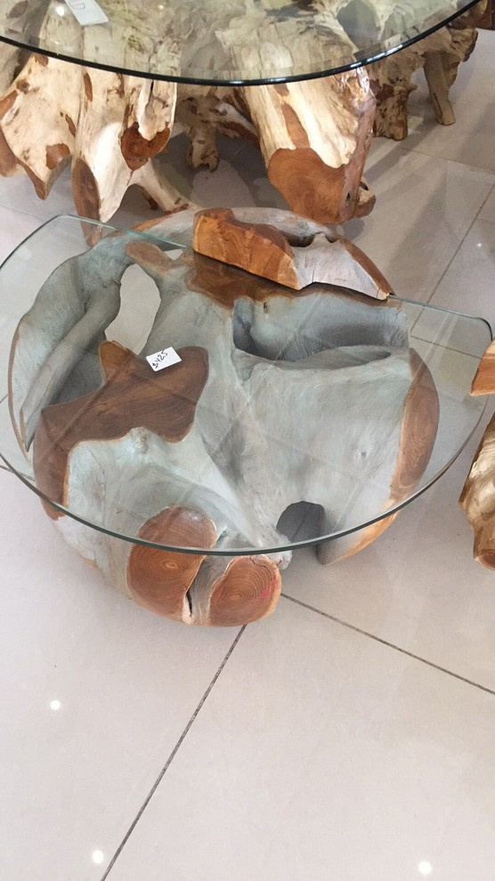 Teak Root with Glass insert