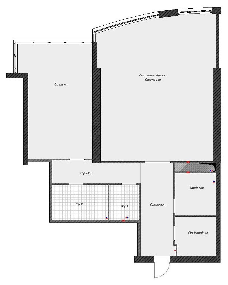 Houzz Украина: Интерьер с голубым гипсом на стенах