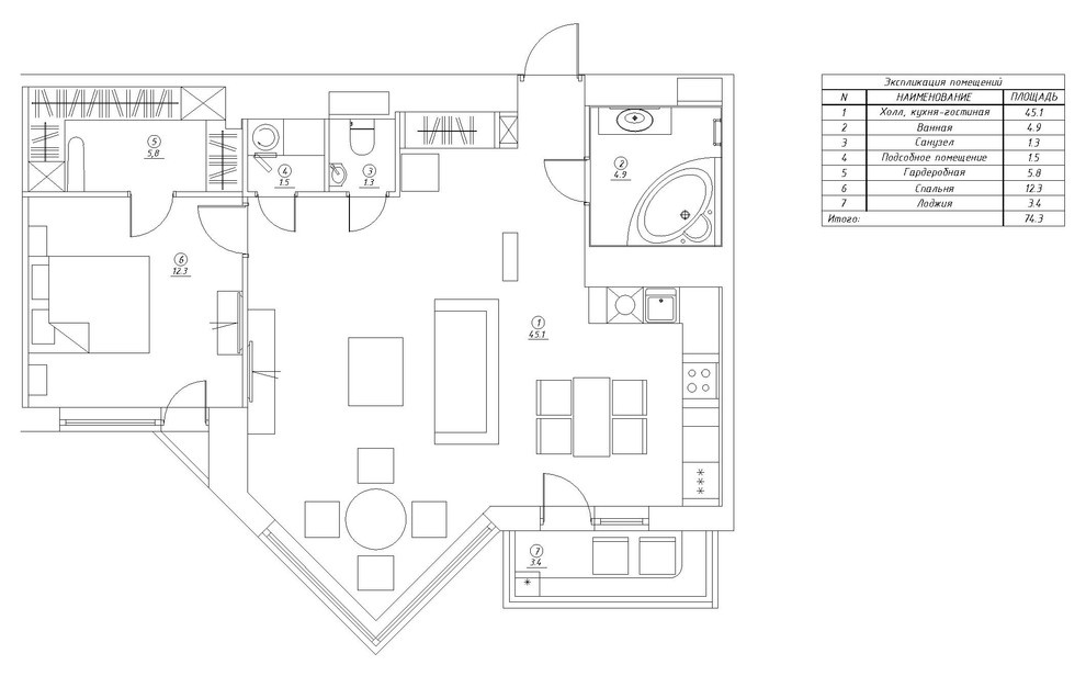 Есть решение:  хх вариантов кухня гостиная 30