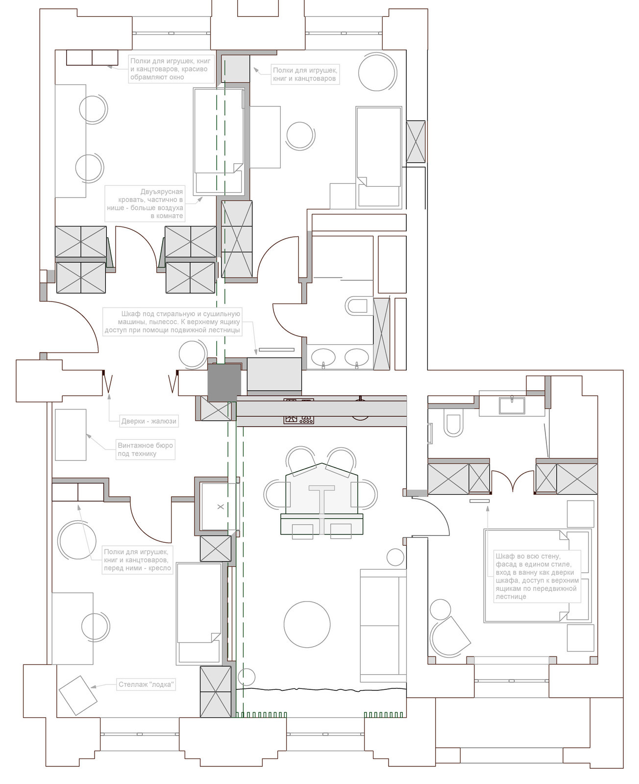 Houzz тур: Эклектичный лофт в «сталинке»