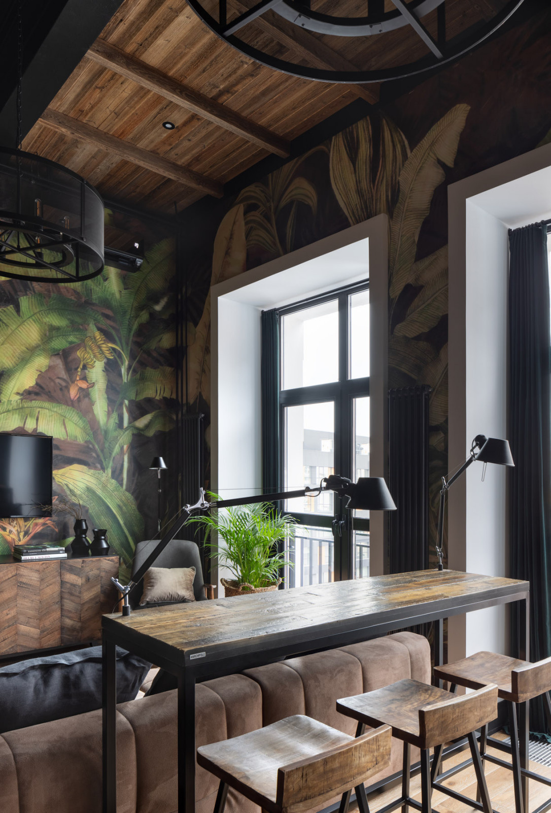 Houzz тур: Тропический лофт на месте чаеразвесочной фабрики