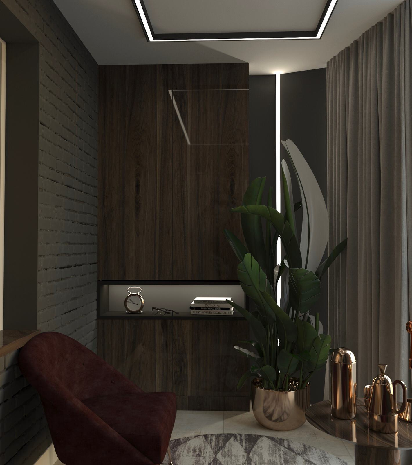 Квартира для мужчины с акцентами