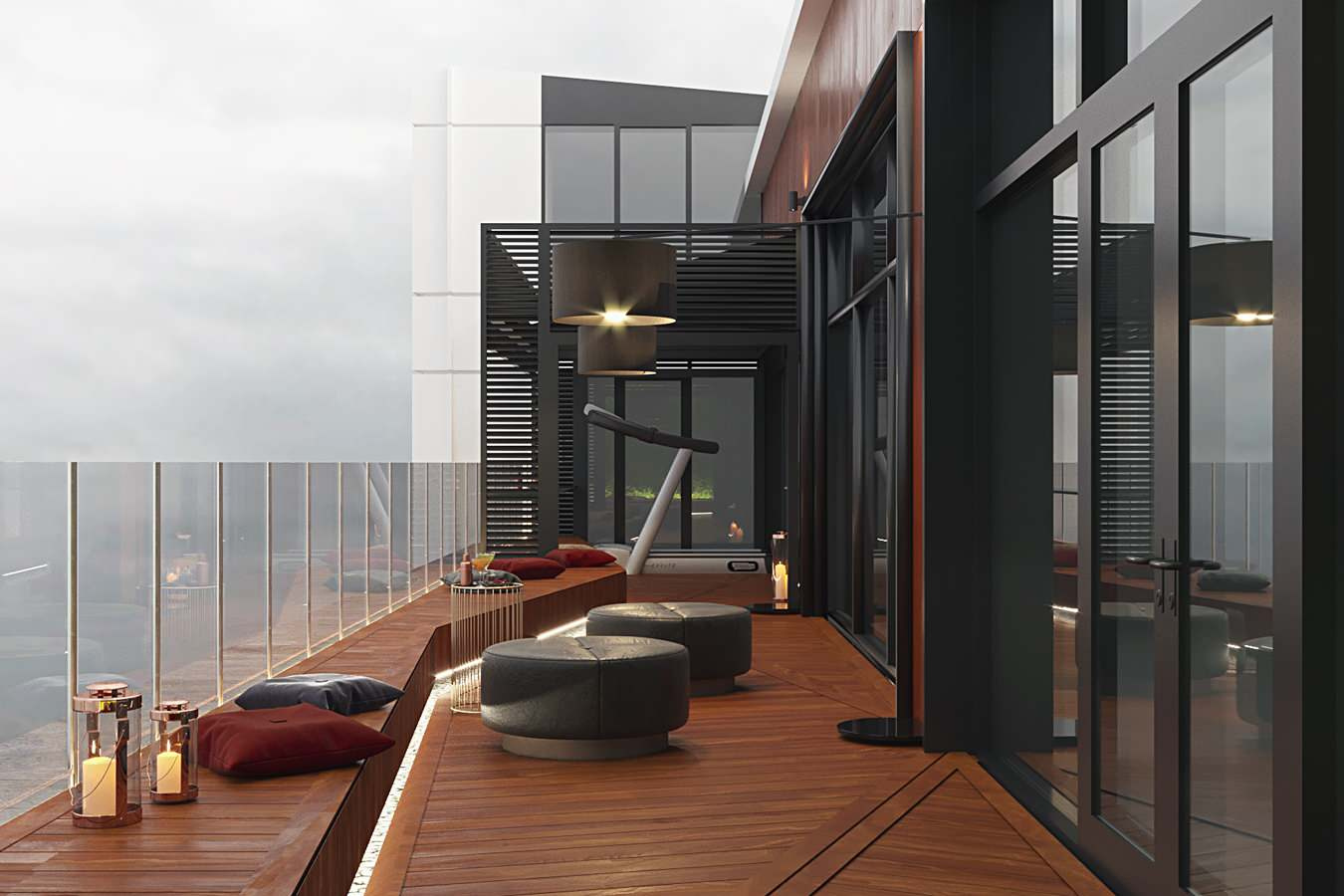 Терраса в ЖК"TriBeCa APARTMENTS"
