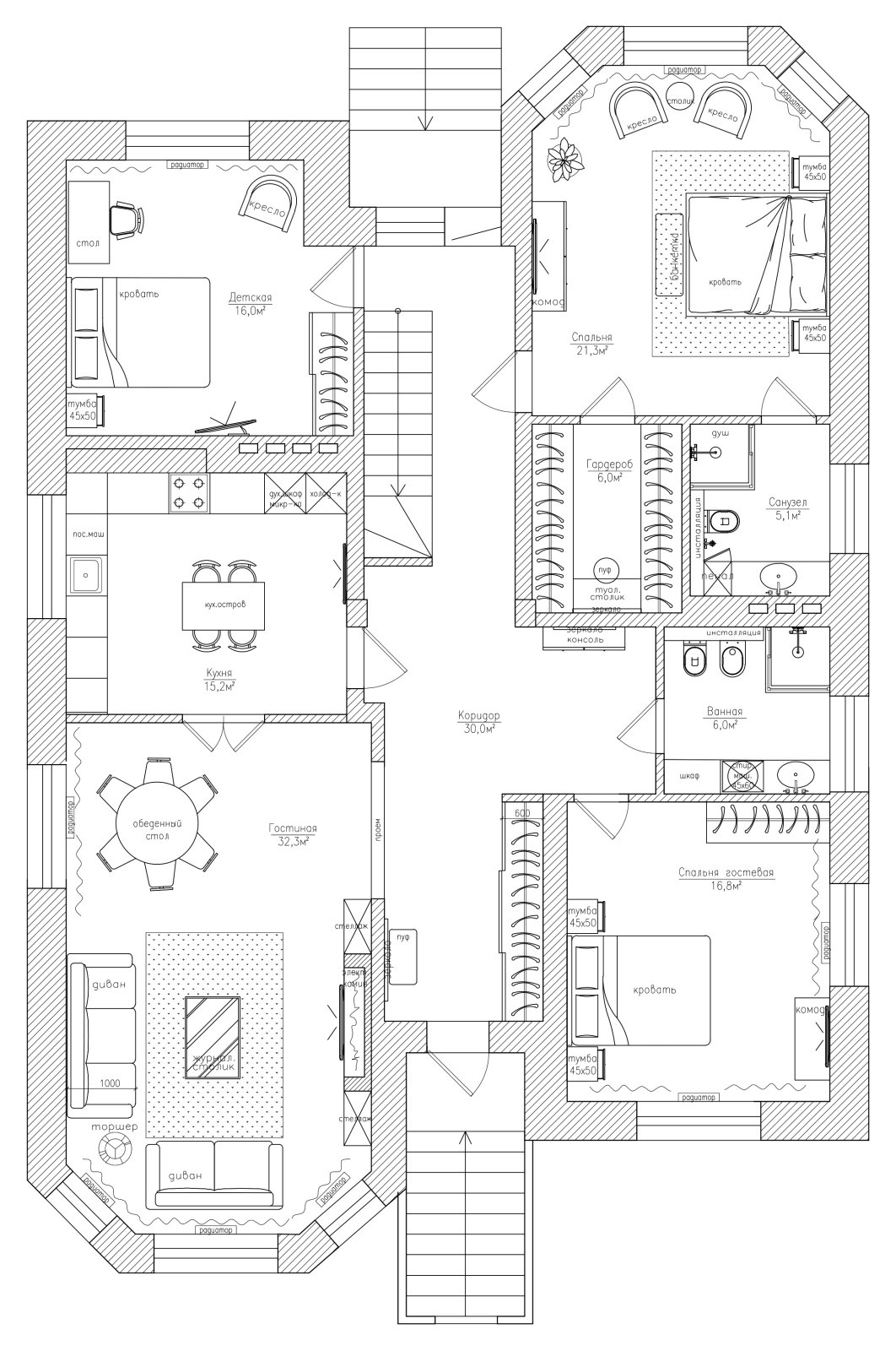 Планировка 148,6м²