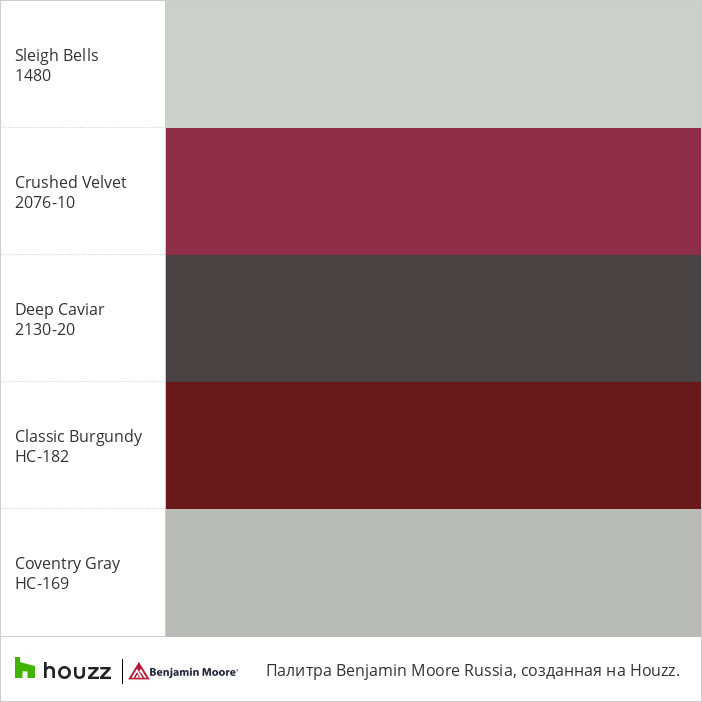 Моя Benjamin Moore Russia® палитра цветов