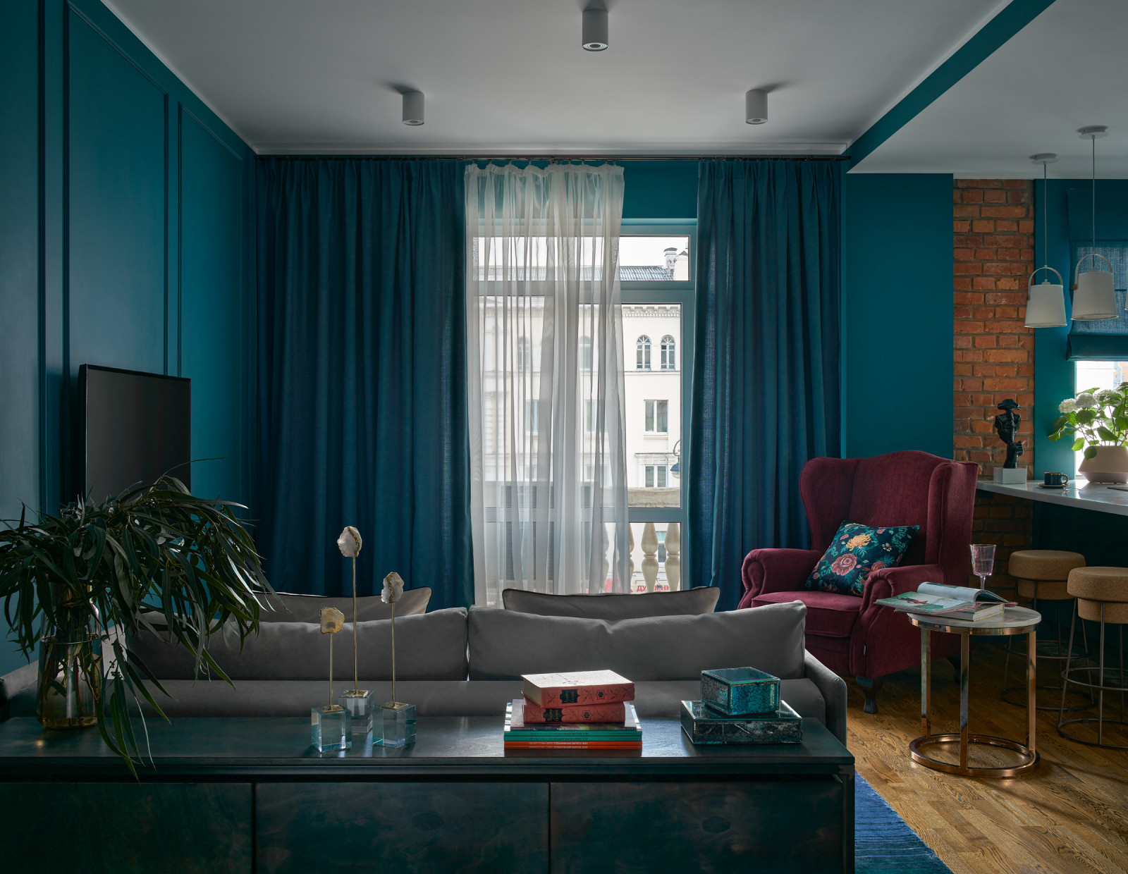 Houzz тур: Квартира-убежище в оттенках океана