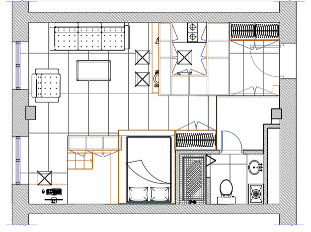 Houzz тур: Студия из интерьерного конструктора — 39 кв.м