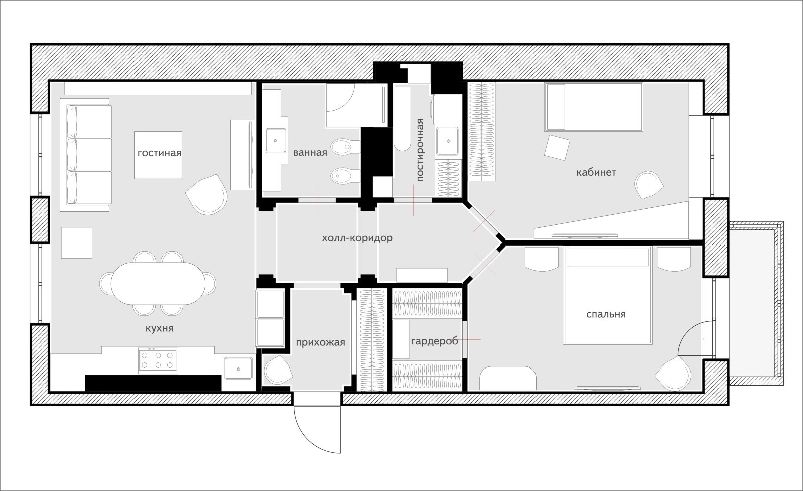 Houzz тур: Казанский интерьер, вдохновленный зимним Ленинградом
