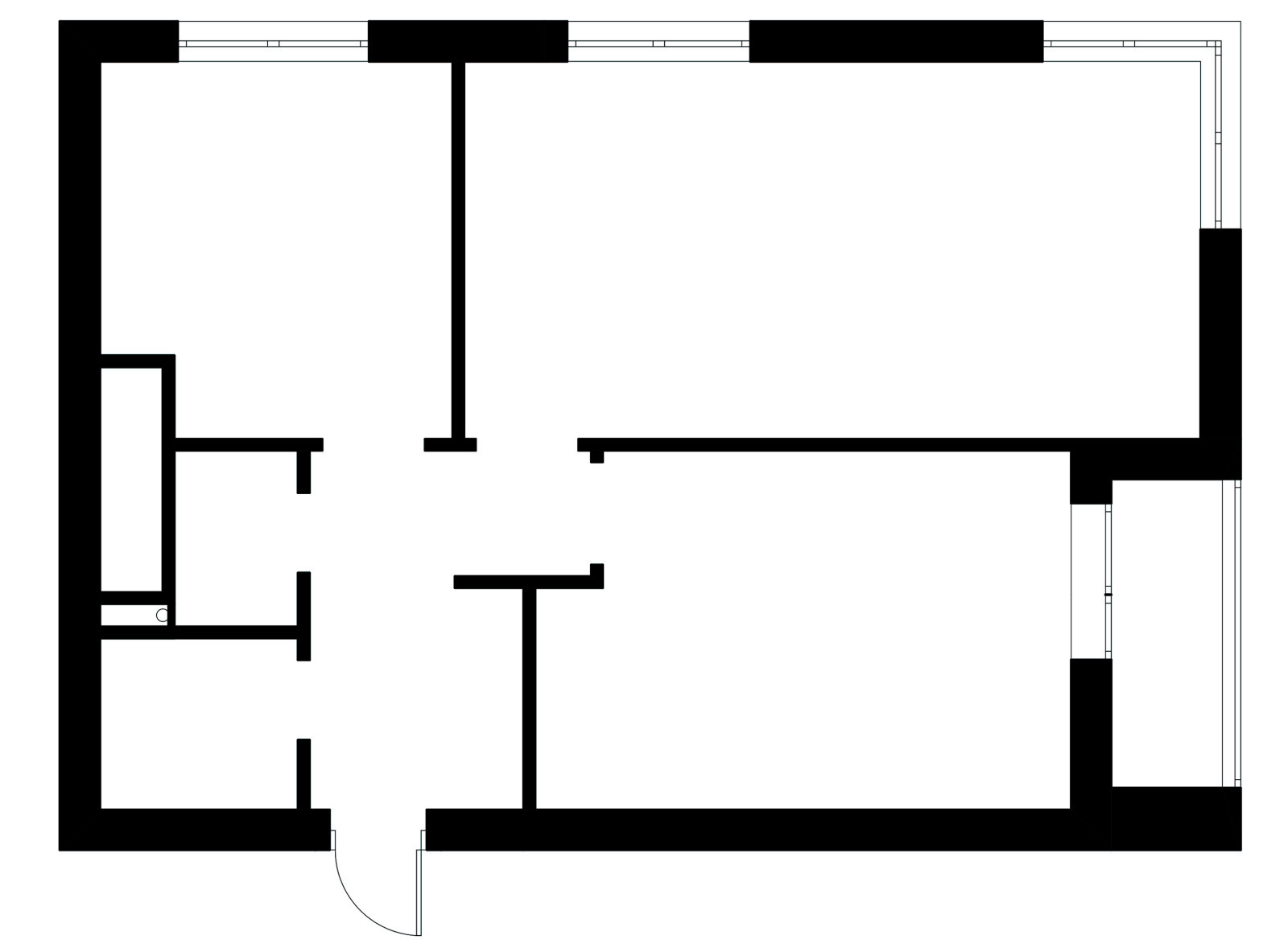 Houzz тур: 58 кв.м — квартира с синим диваном
