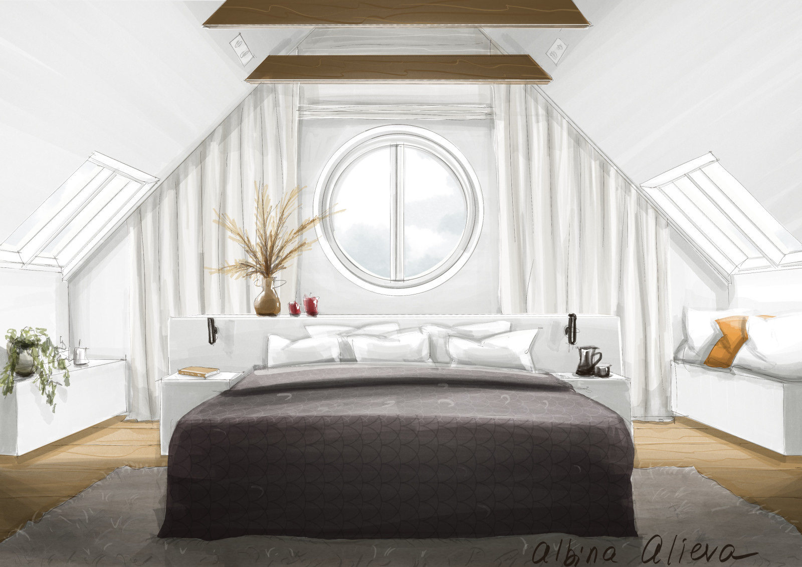 Interior Concepts – Procreate Sketches by Albina Alieva