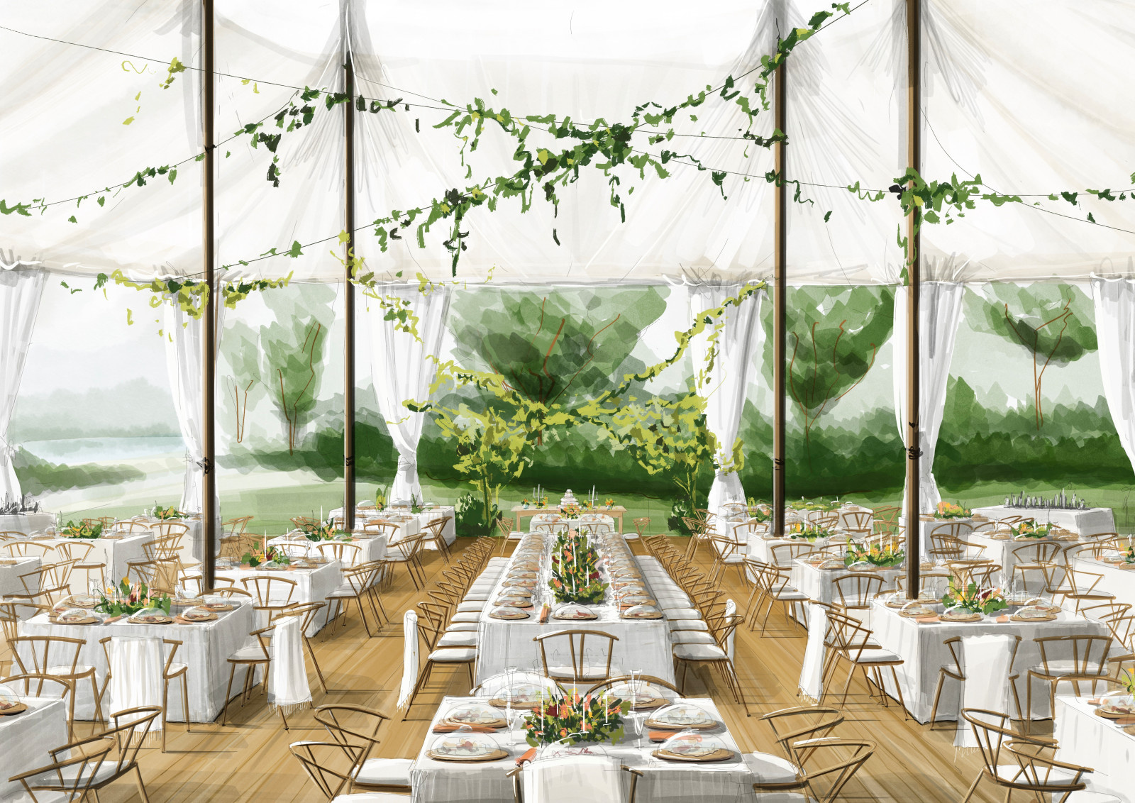 Обложка проекта: Wedding design sketches by Albina Alieva