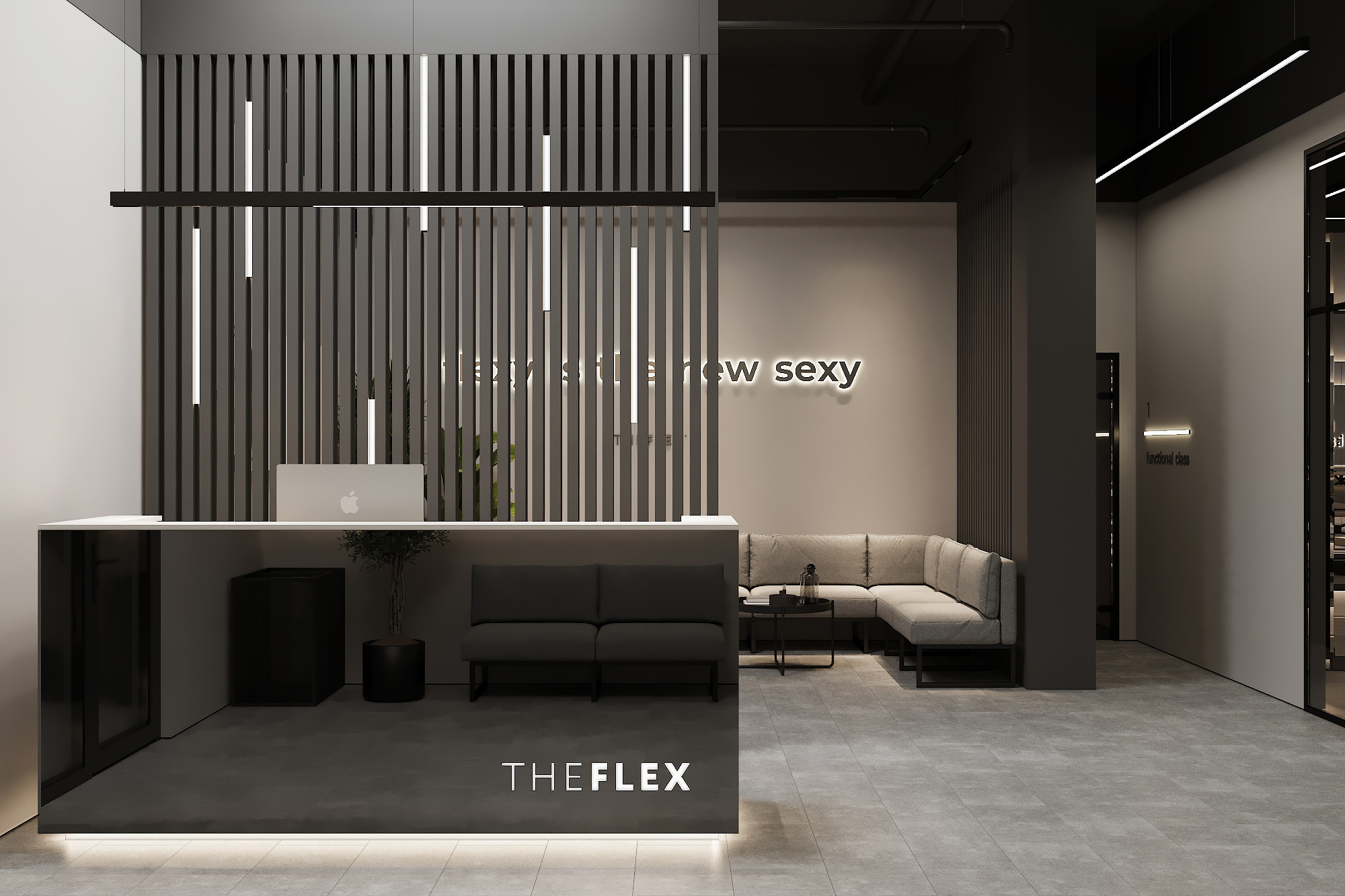 ДИЗАЙН ПРОЕКТ ФИТНЕС СТУДИИ "THE FLEX"