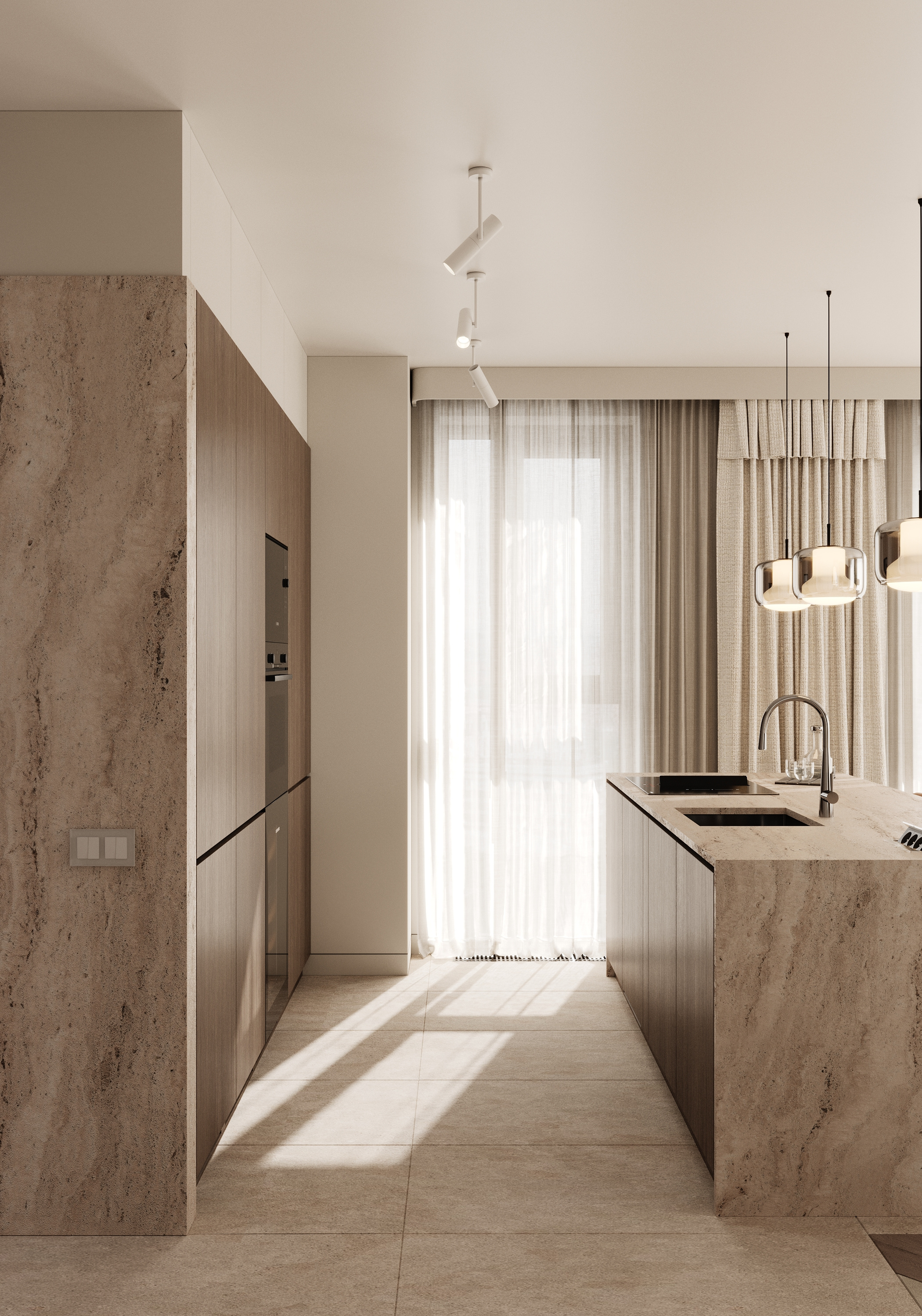 Дизайн интерьера квартиры 102 м² в ЖК Level Причальный, Москва