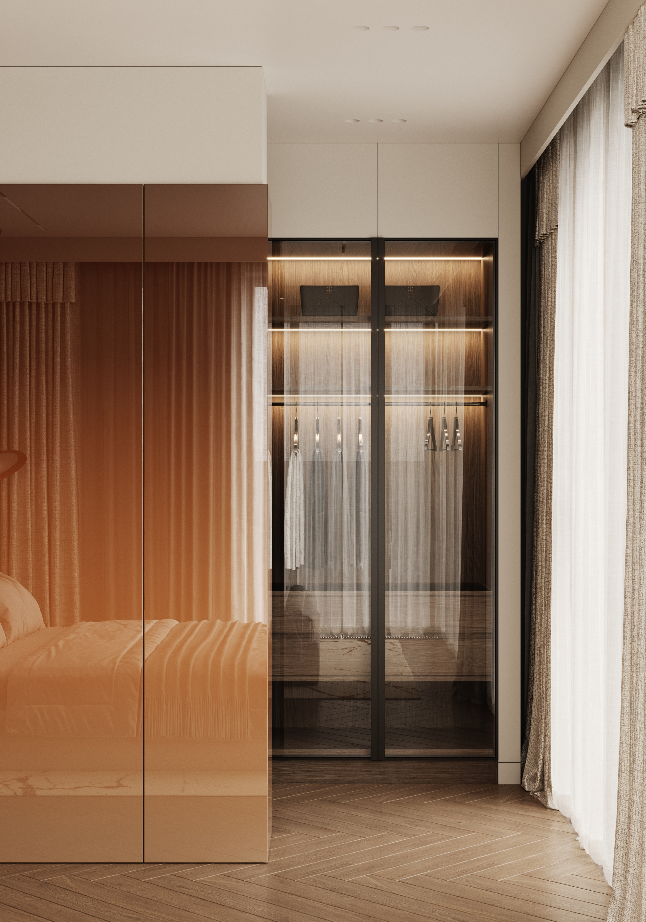 Дизайн интерьера квартиры 102 м² в ЖК Level Причальный, Москва