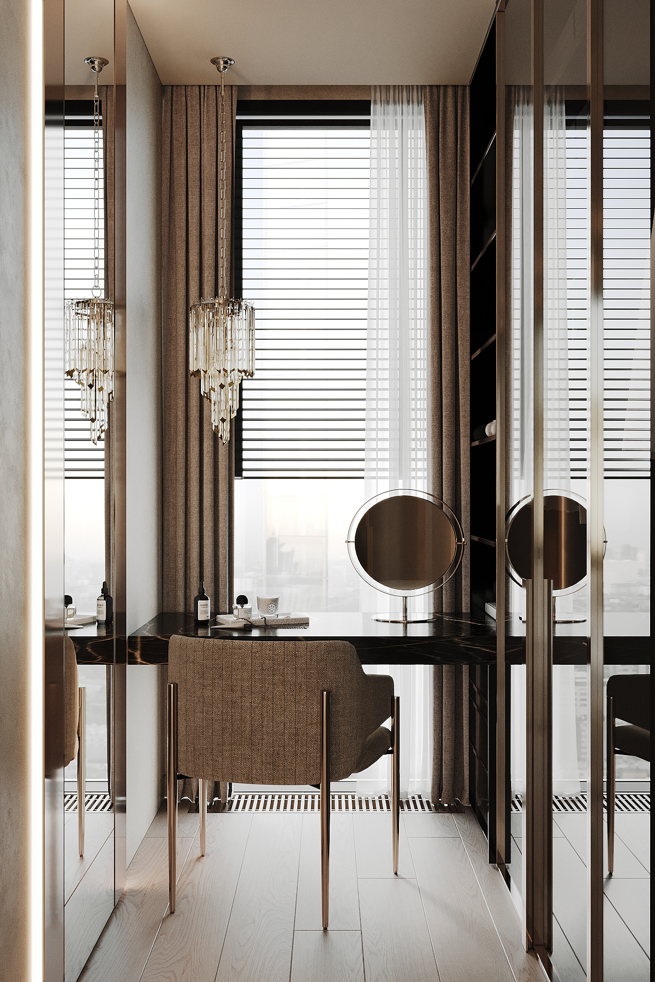 Дизайн интерьера квартиры 53,6 м² в ЖК Capital Towers, Москва