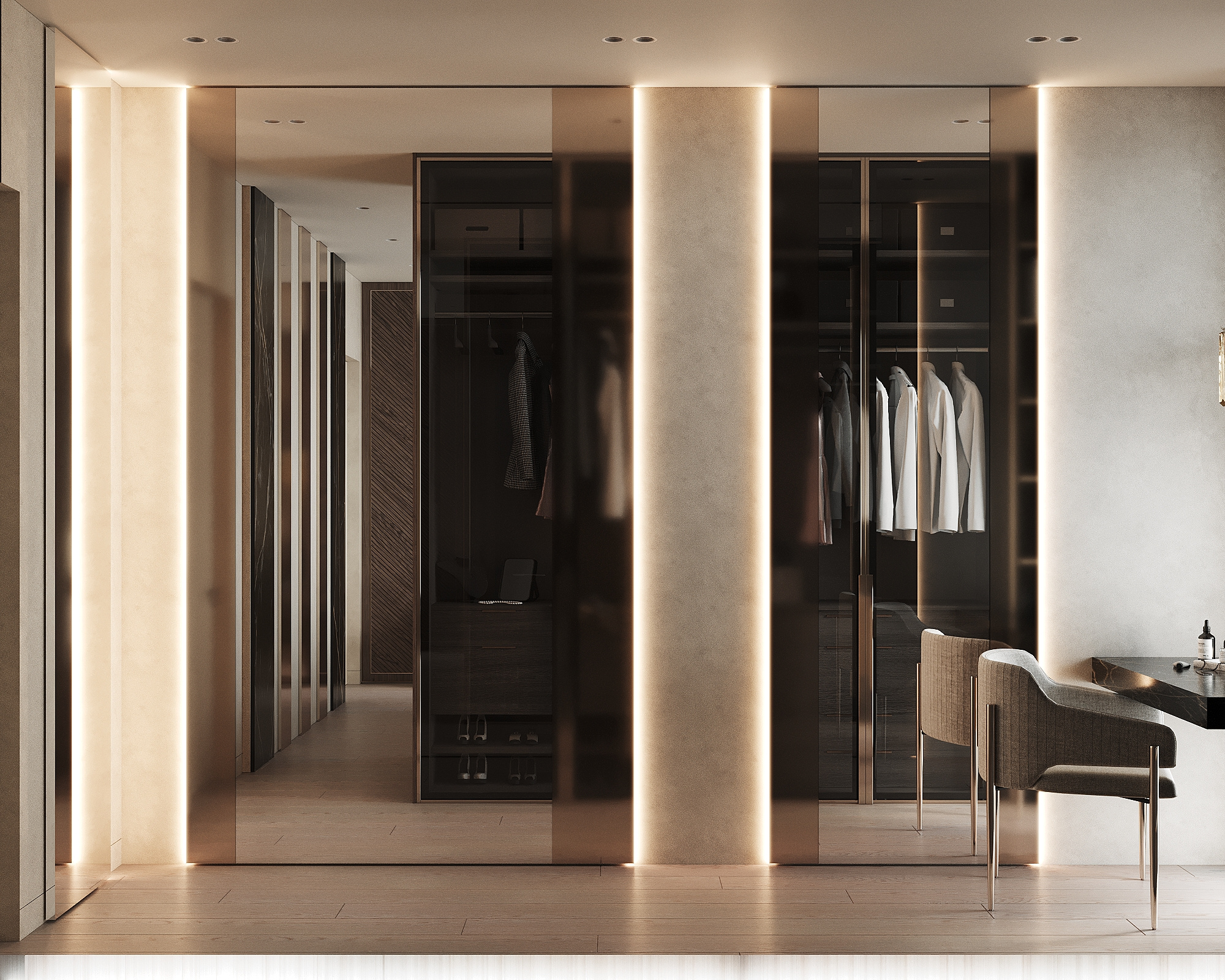 Дизайн интерьера квартиры 53,6 м² в ЖК Capital Towers, Москва