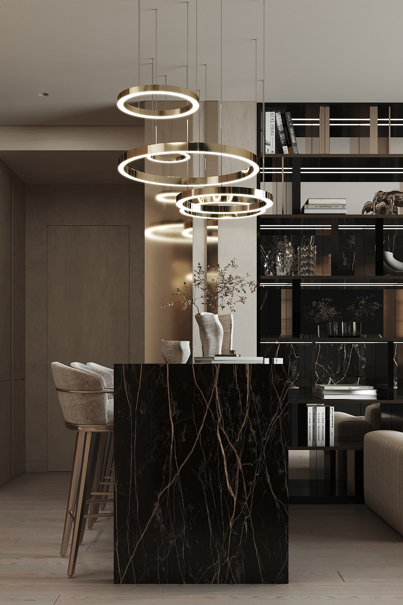 Дизайн интерьера квартиры 53,6 м² в ЖК Capital Towers, Москва