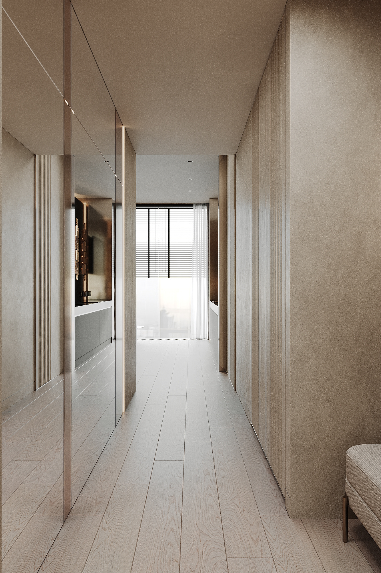 Дизайн интерьера квартиры 53,6 м² в ЖК Capital Towers, Москва