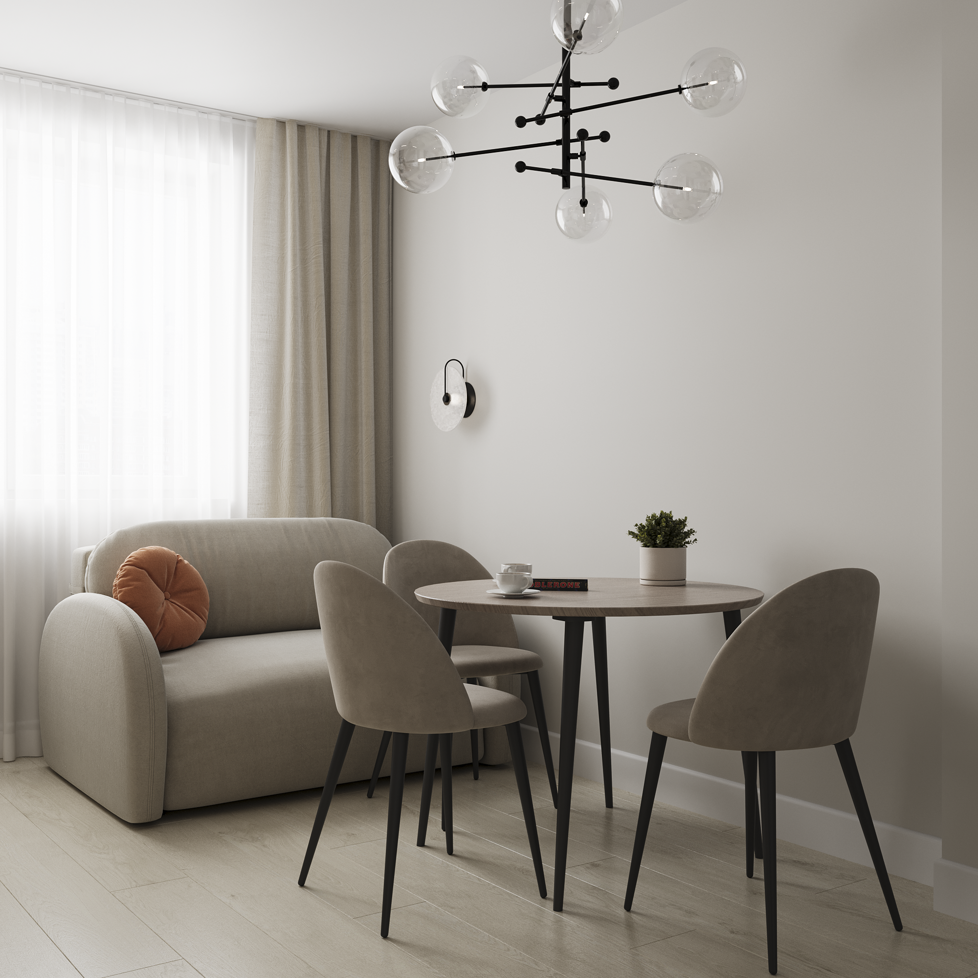 Обложка проекта: Квартира 57 м² в современном стиле
