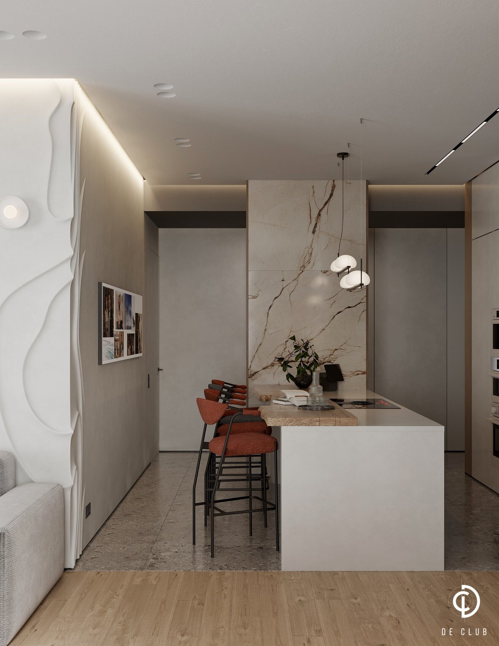Дизайн интерьера трёхкомнатной квартиры 92 м² | ЖК «Остров», г. Москва