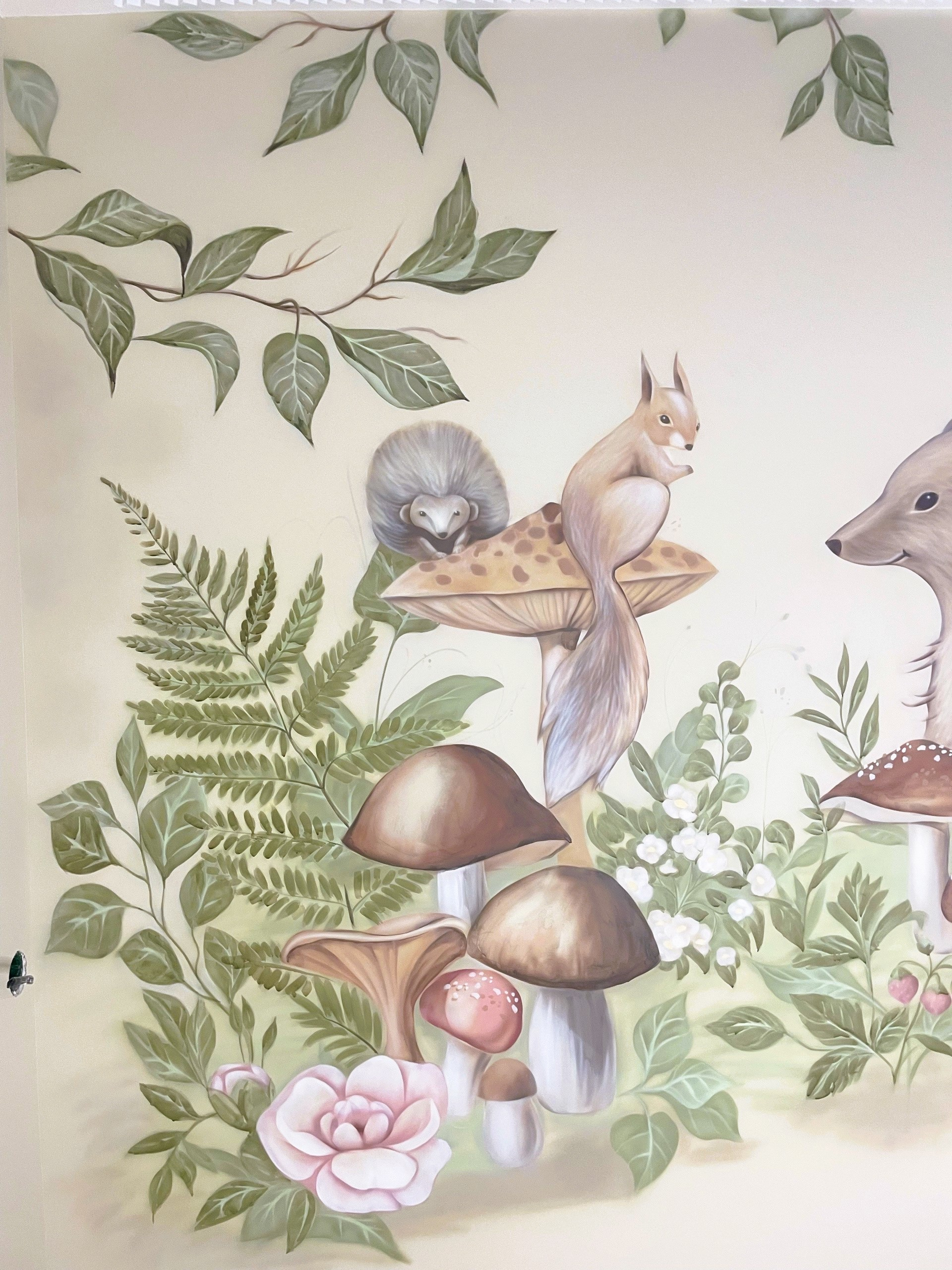 Обложка проекта: Роспись в детской комнате "Лесные Обитатели" 🐰🐿🦔🐻🦌🌲