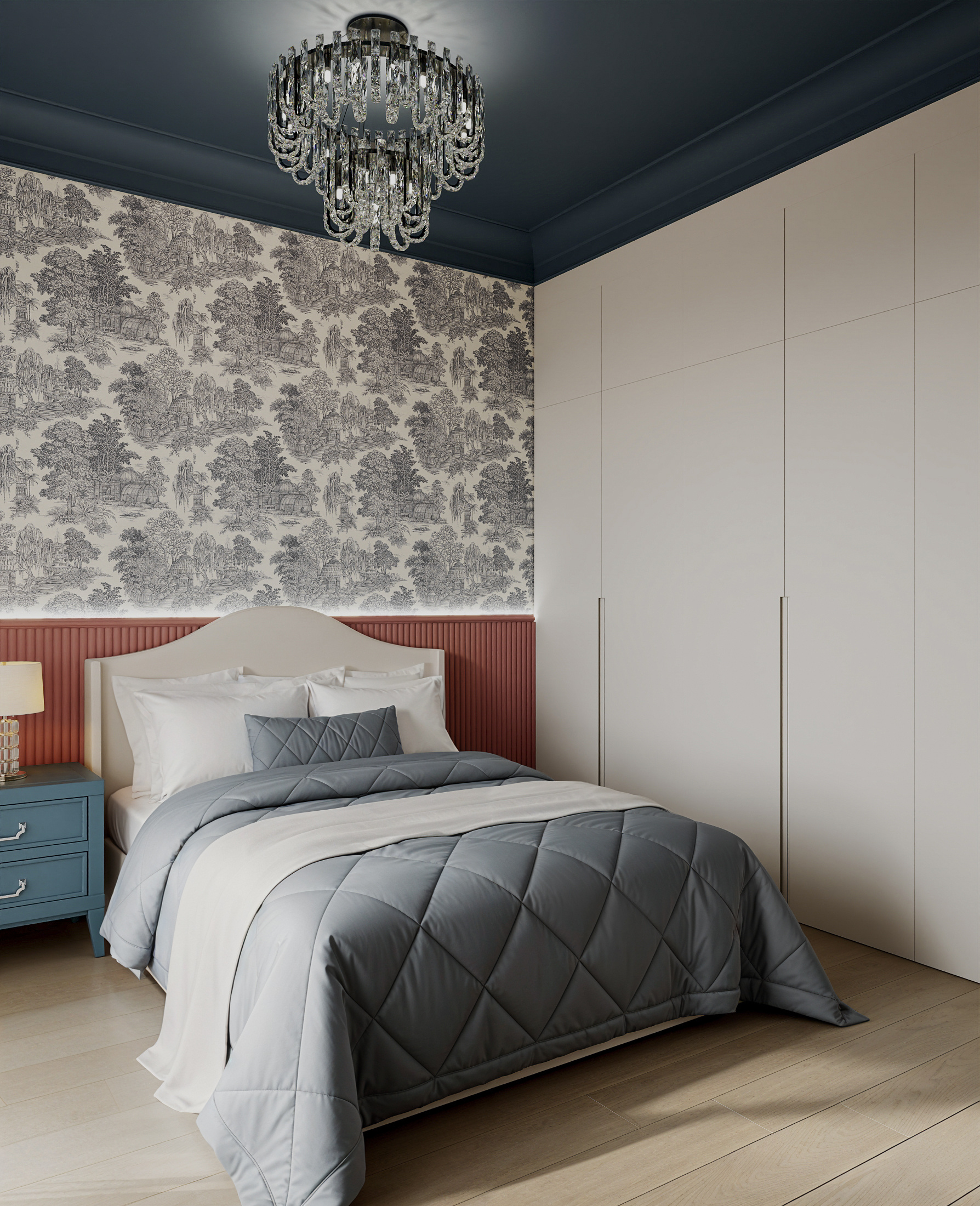 Цветная квартира 30 м² в ЖК Wellton Towers, Москва