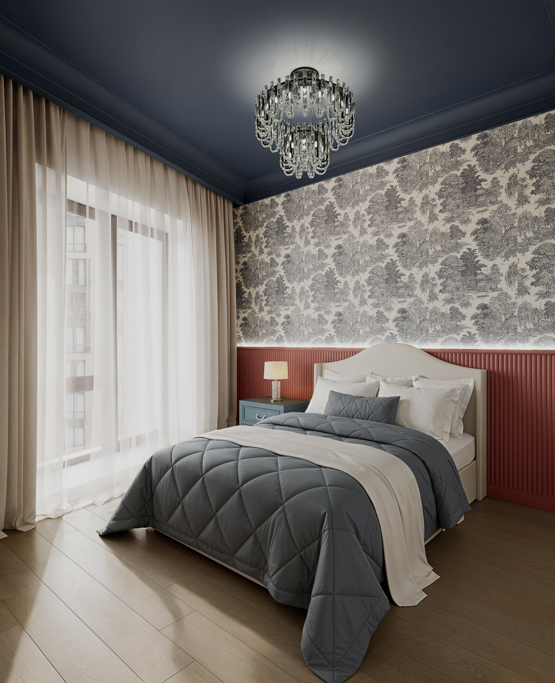 Цветная квартира 30 м² в ЖК Wellton Towers, Москва