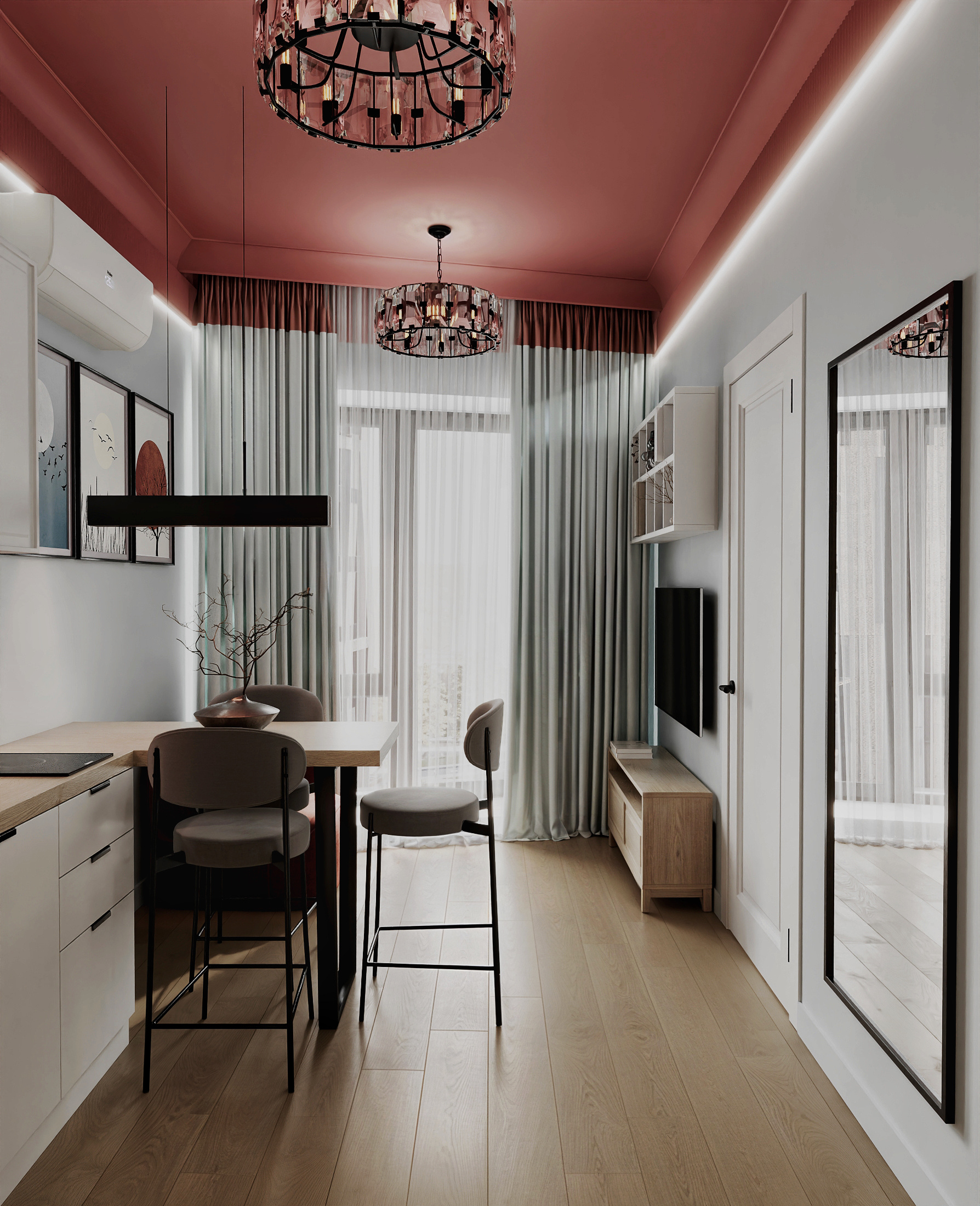 Цветная квартира 30 м² в ЖК Wellton Towers, Москва