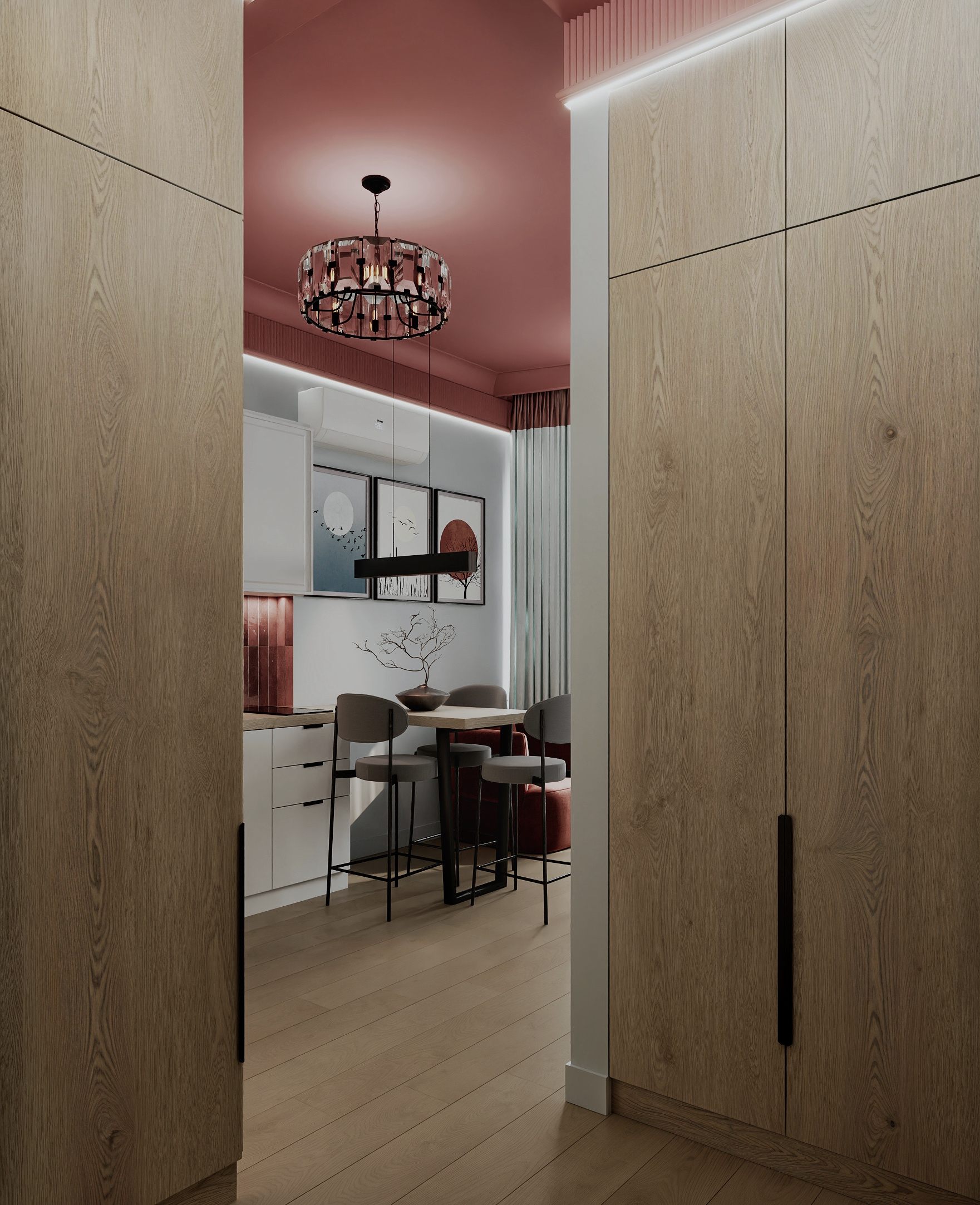 Цветная квартира 30 м² в ЖК Wellton Towers, Москва