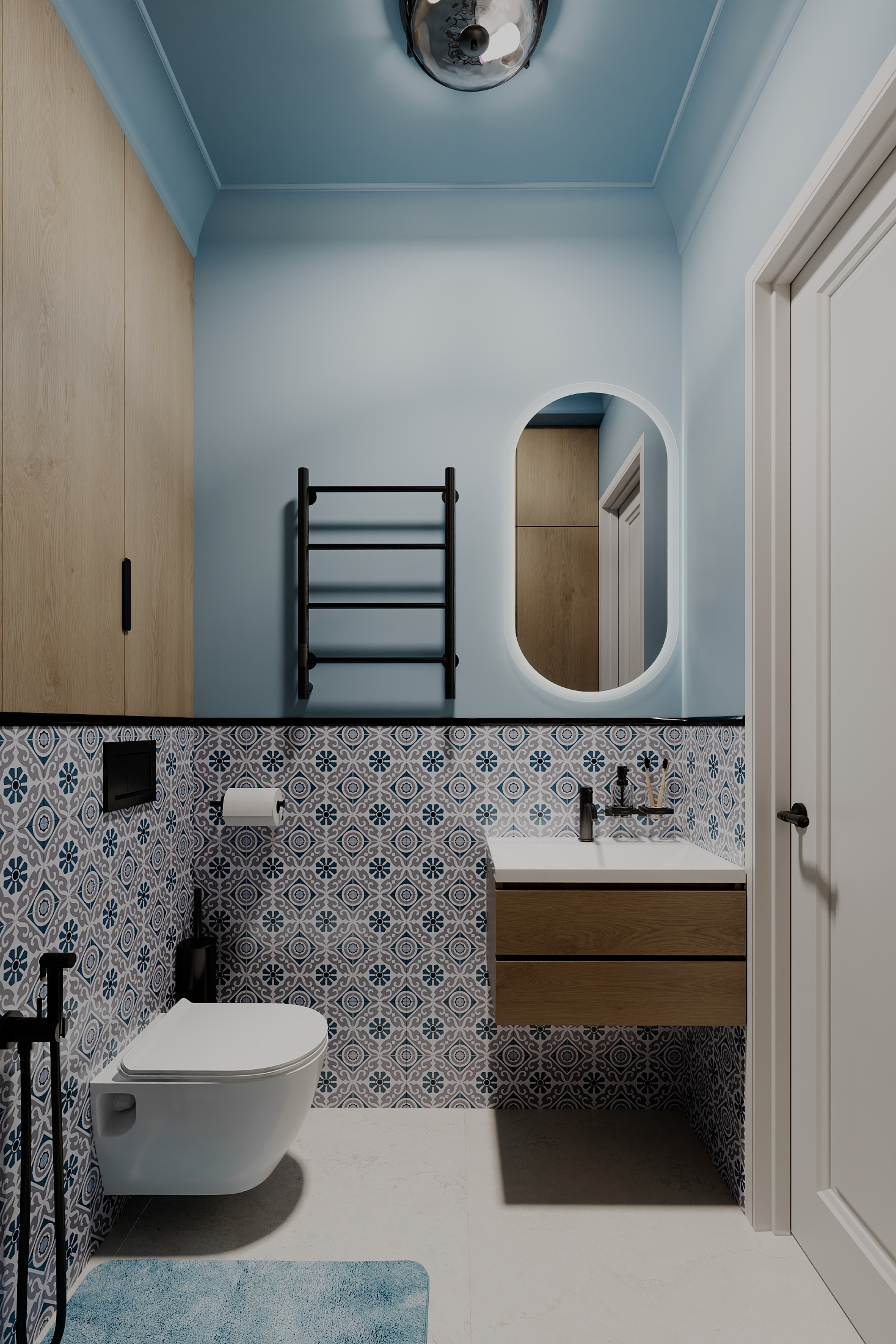 Цветная квартира 30 м² в ЖК Wellton Towers, Москва