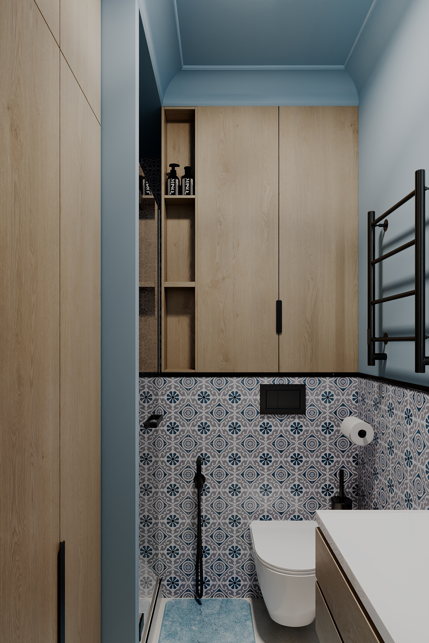Цветная квартира 30 м² в ЖК Wellton Towers, Москва