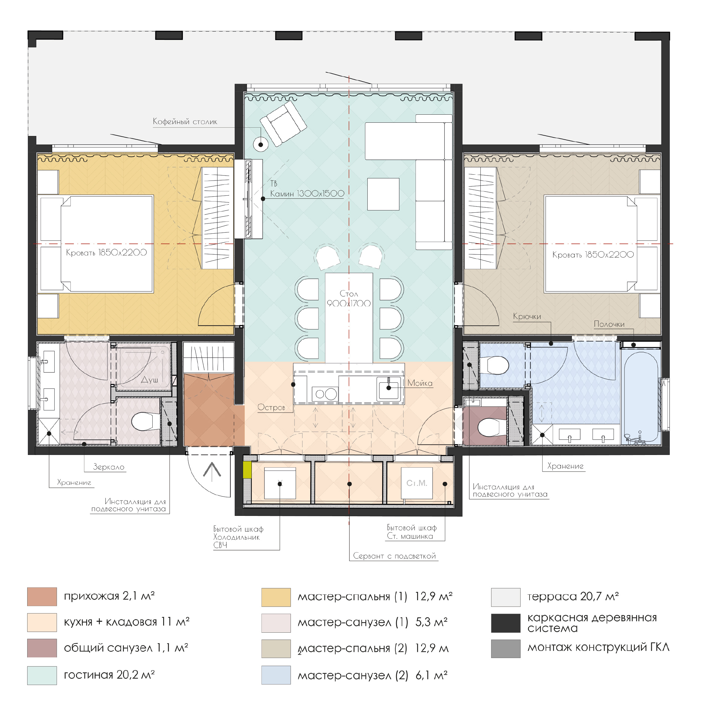 гостевой дом "Villa Riviera" 100 кв.м