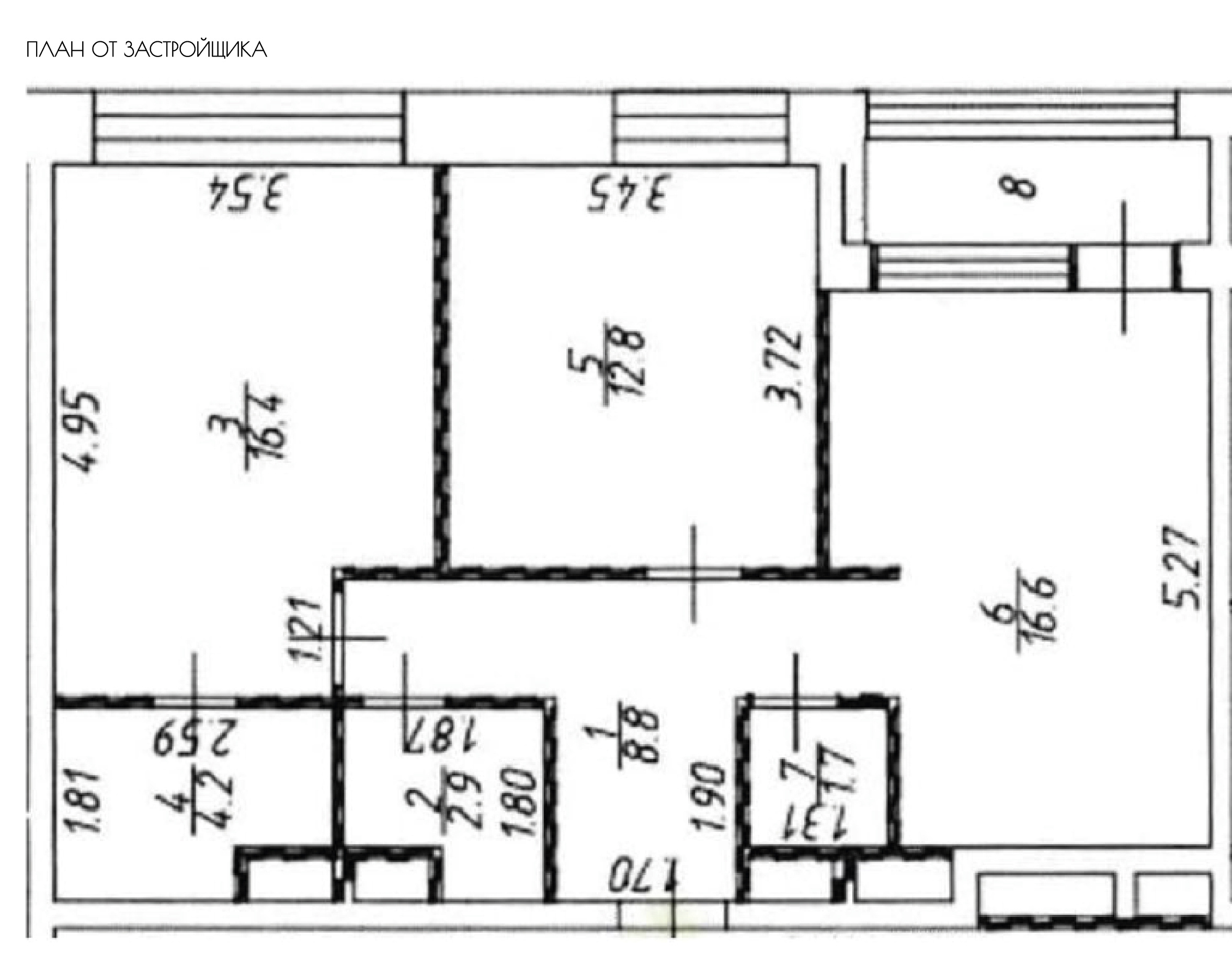 квартира для двоих "Line&Space Apartment" 64 м²