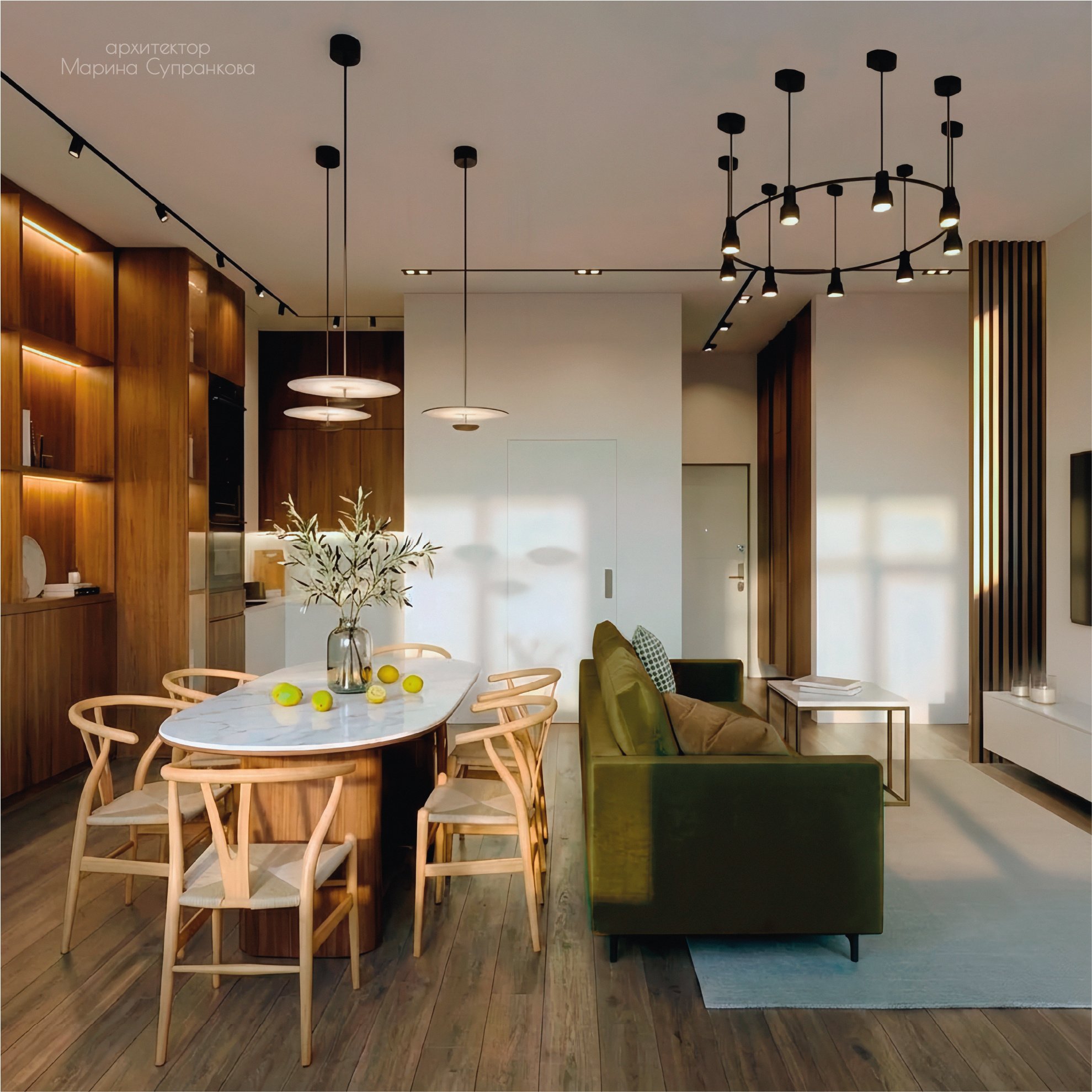 Обложка проекта: квартира для двоих "Line&Space Apartment" 64 м²