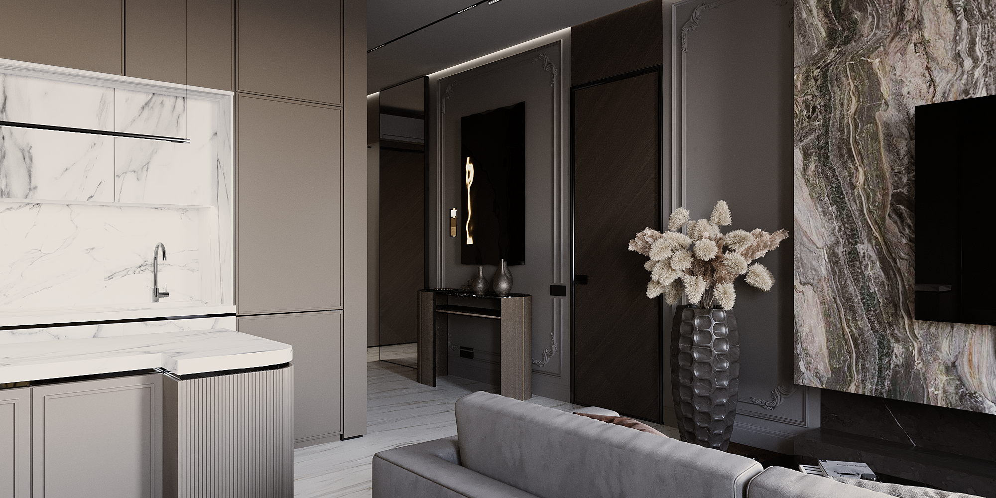 Обложка проекта: Квартира 110 м² в классическом стиле с современными элементами