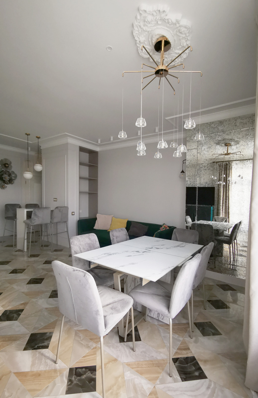 Квартира 110 м2 ЖК Триумф Палас в стиле неоклассика