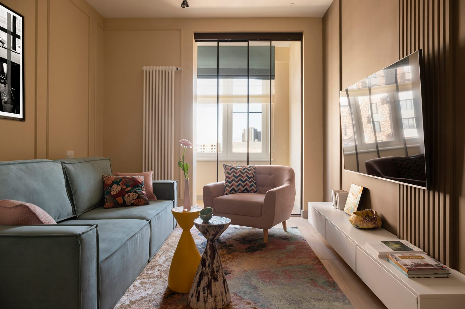 Квартира 74 м2 ЖК Город на реке. Тушино 2018 в современном стиле