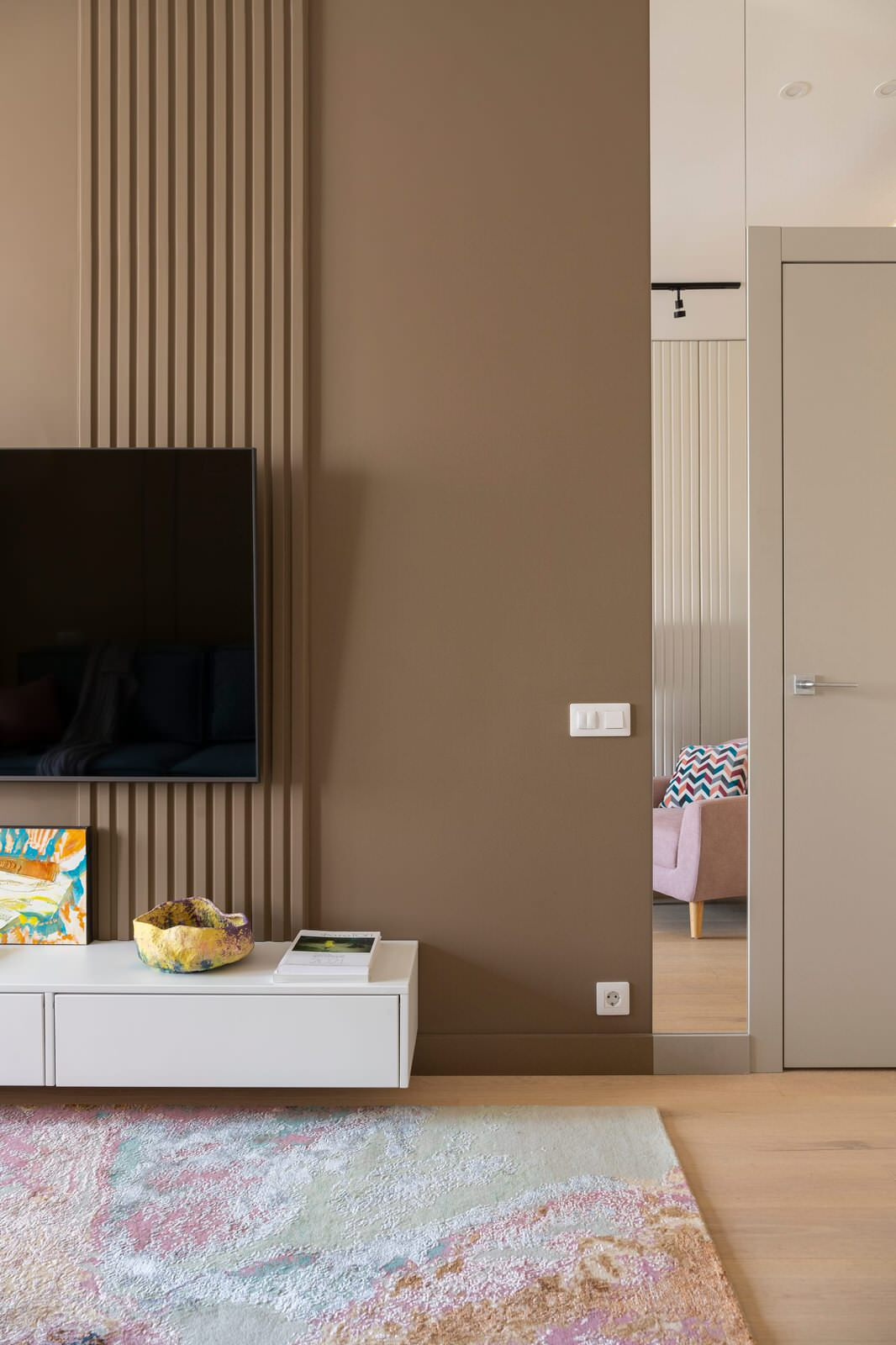 Квартира 74 м2 ЖК Город на реке. Тушино 2018 в современном стиле