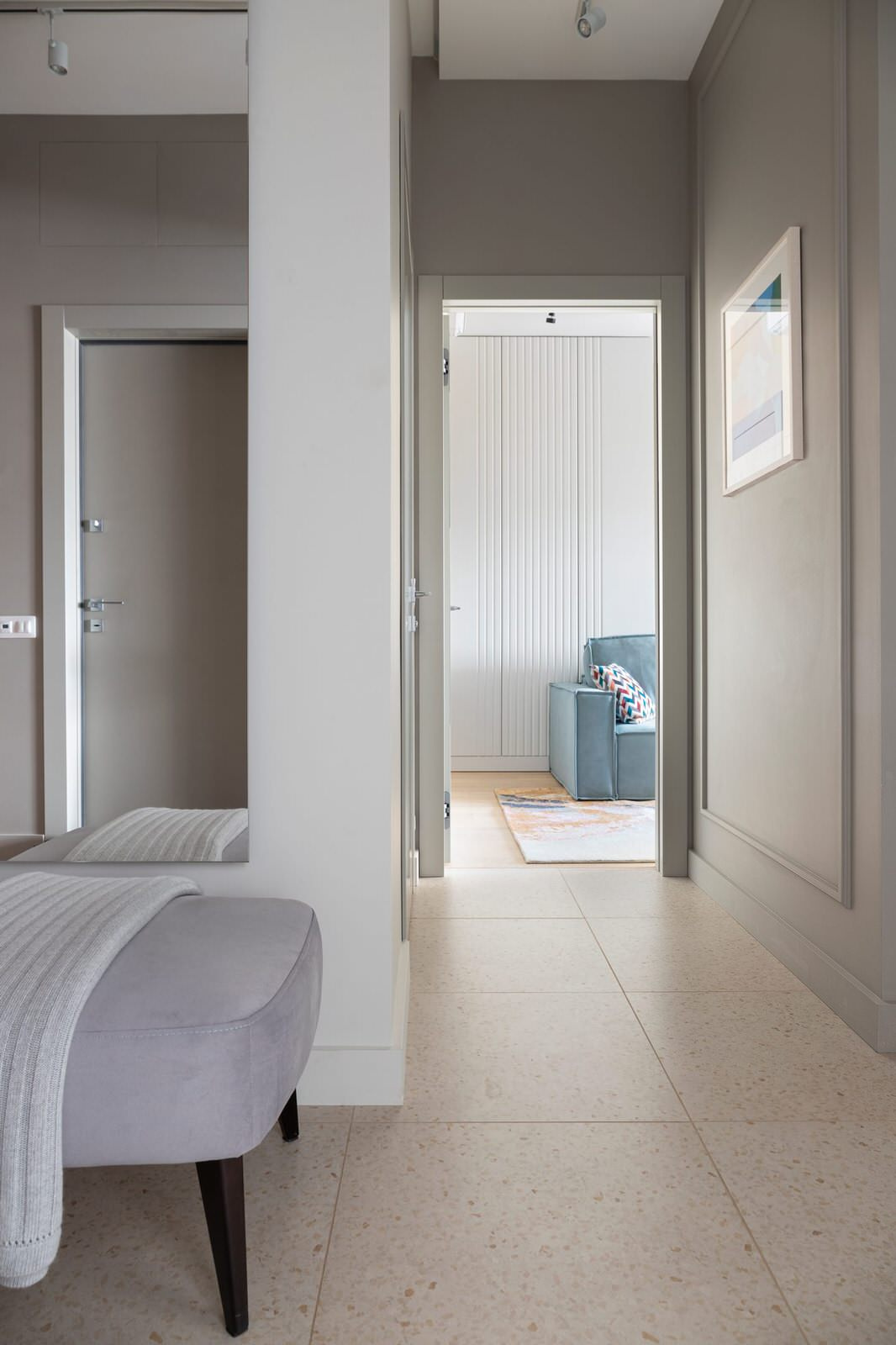 Квартира 74 м2 ЖК Город на реке. Тушино 2018 в современном стиле