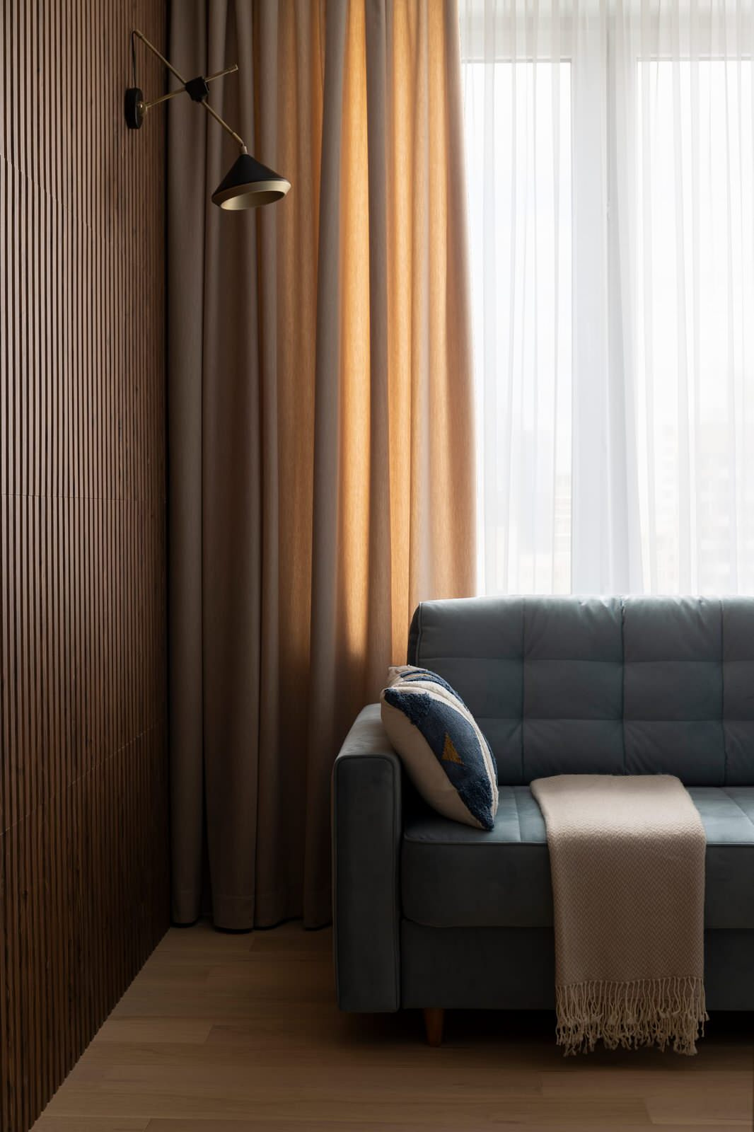 Квартира 74 м2 ЖК Город на реке. Тушино 2018 в современном стиле