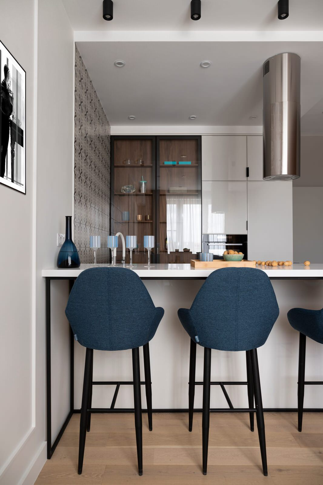 Квартира 74 м2 ЖК Город на реке. Тушино 2018 в современном стиле