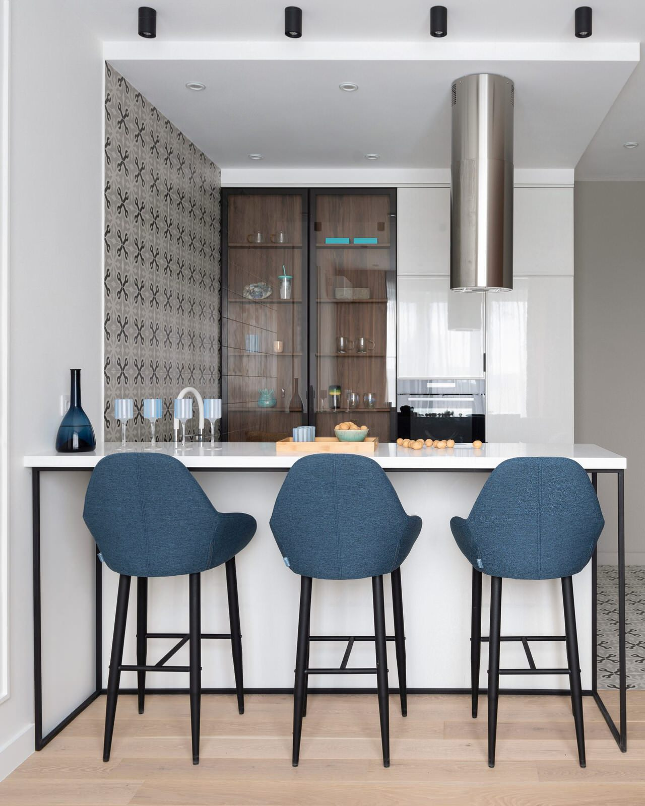 Квартира 74 м2 ЖК Город на реке. Тушино 2018 в современном стиле