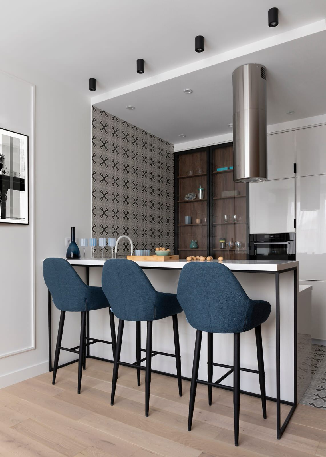 Квартира 74 м2 ЖК Город на реке. Тушино 2018 в современном стиле