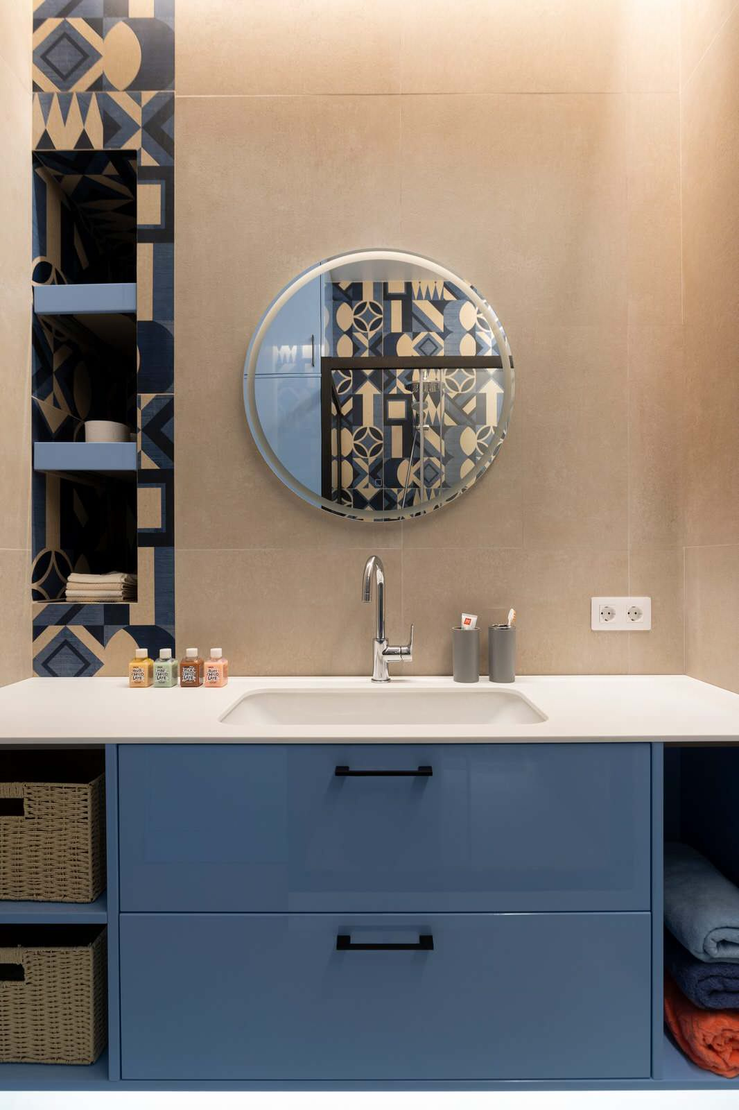 Квартира 74 м2 ЖК Город на реке. Тушино 2018 в современном стиле